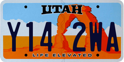 UT license plate Y142WA