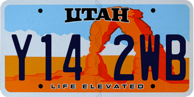 UT license plate Y142WB