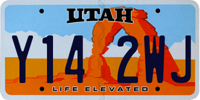 UT license plate Y142WJ