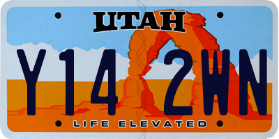 UT license plate Y142WN