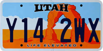 UT license plate Y142WX