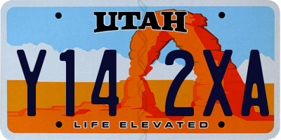 UT license plate Y142XA