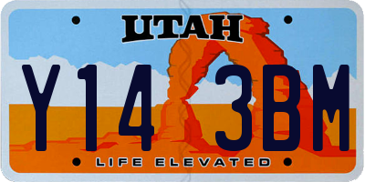 UT license plate Y143BM