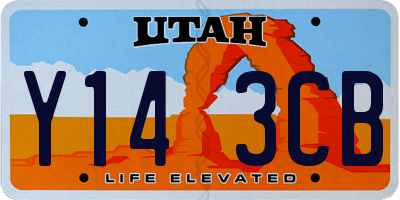 UT license plate Y143CB