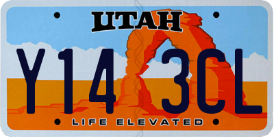 UT license plate Y143CL