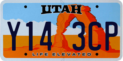 UT license plate Y143CP
