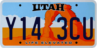 UT license plate Y143CU