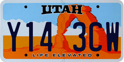 UT license plate Y143CW