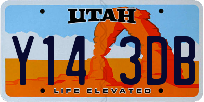 UT license plate Y143DB