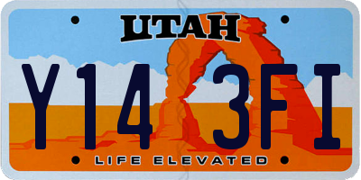 UT license plate Y143FI
