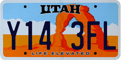 UT license plate Y143FL