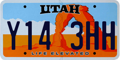 UT license plate Y143HH