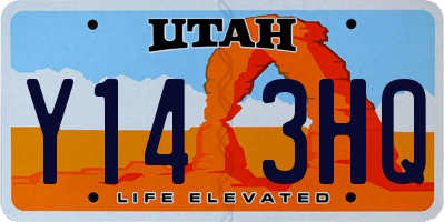 UT license plate Y143HQ
