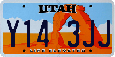 UT license plate Y143JJ