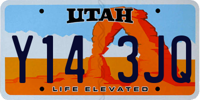 UT license plate Y143JQ