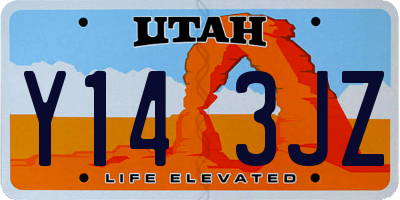 UT license plate Y143JZ