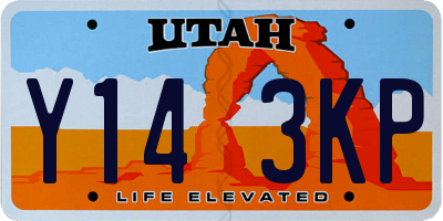 UT license plate Y143KP