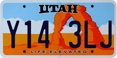 UT license plate Y143LJ