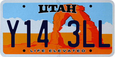 UT license plate Y143LL