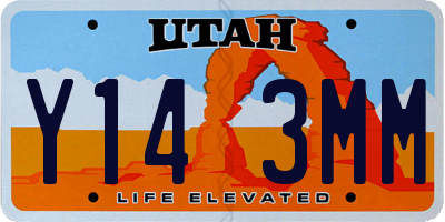 UT license plate Y143MM