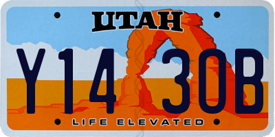 UT license plate Y143OB