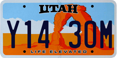 UT license plate Y143OM