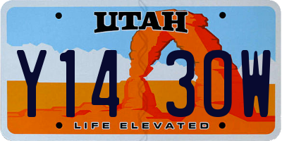UT license plate Y143OW