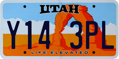 UT license plate Y143PL