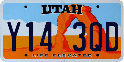 UT license plate Y143QD
