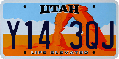 UT license plate Y143QJ