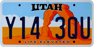 UT license plate Y143QU