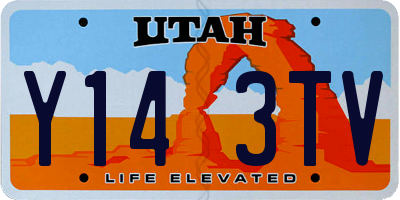 UT license plate Y143TV