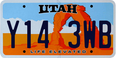 UT license plate Y143WB