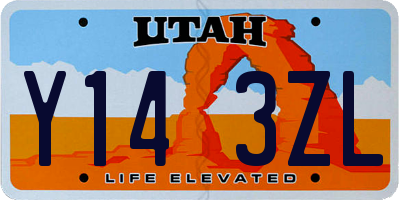 UT license plate Y143ZL