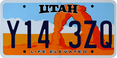UT license plate Y143ZQ