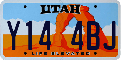 UT license plate Y144BJ