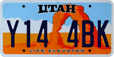 UT license plate Y144BK