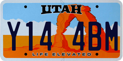 UT license plate Y144BM