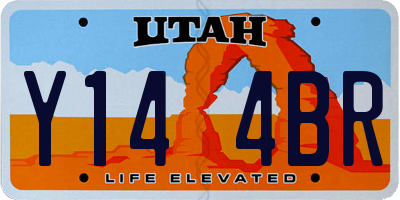 UT license plate Y144BR