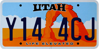 UT license plate Y144CJ