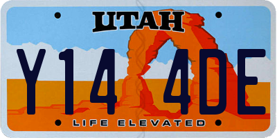 UT license plate Y144DE