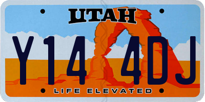 UT license plate Y144DJ