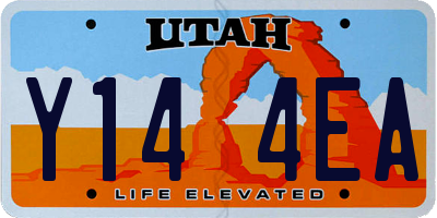 UT license plate Y144EA