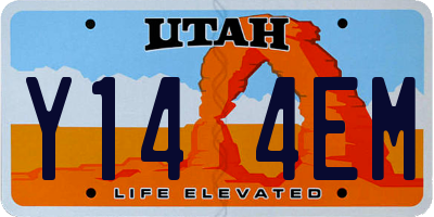 UT license plate Y144EM