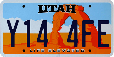 UT license plate Y144FE