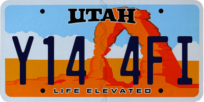 UT license plate Y144FI