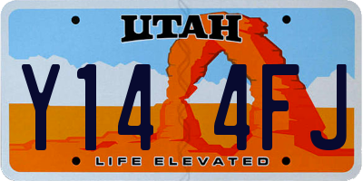 UT license plate Y144FJ