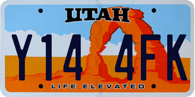 UT license plate Y144FK
