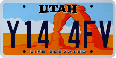 UT license plate Y144FV