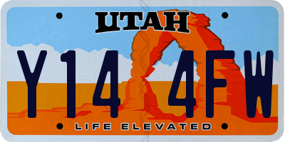 UT license plate Y144FW